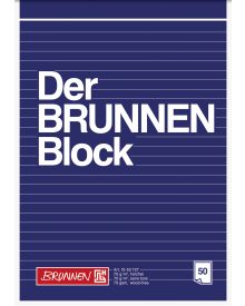Brunnen Briefblock A4 liniert 70g blau