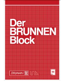 Brunnen Briefblock A4 kariert 70g rot