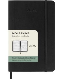 Moleskine Wochenkalender 2025 Klassik 1 Woche auf 2 Seiten horizontal Pocket Softcover