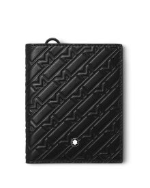 Montblanc M_Gram 4810 Brieftasche Kompakt 6cc Schwarz Frontansicht