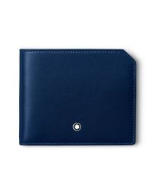 Montblanc Meisterstück Selection Soft Brieftasche 6cc Kobalt Frontansicht