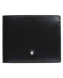 Montblanc Meisterstück Brieftasche 6cc Schwarz mit 2 Sichtfächern