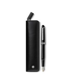 Montblanc Meisterstück Platinum Line Classique Füllfederhalter M mit Meisterstück Etui Schwarz im Set