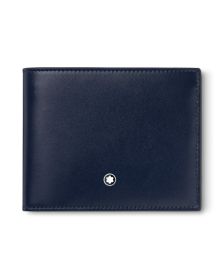 Montblanc Meisterstück Brieftasche 6cc Ink Blue Frontansicht