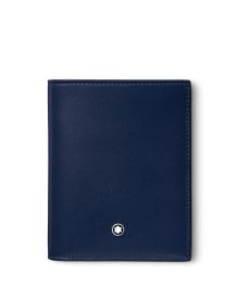 Montblanc Meisterstück Brieftasche Compact 6cc Ink Blue Frontansicht