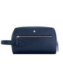 Montblanc Sartorial Kulturtasche Ink Blue Frontansicht