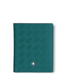 Montblanc Extreme 3.0 Brieftasche Kompakt 6cc Fern Blue Frontansicht