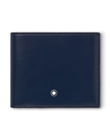 Montblanc Meisterstück Brieftasche 4 cc mit Münzfach Ink Blue Frontansicht