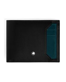 Montblanc Soft Brieftasche 6cc mit Kartenetui Schwarz/Dark Pool