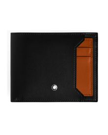 Montblanc Soft Brieftasche 6cc mit Kartenetui Schwarz/Rust