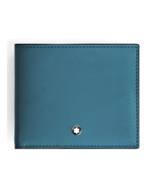 Montblanc Soft Brieftasche Trio 4cc Schmal Smoky Blue