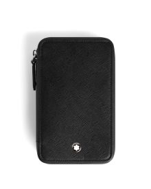 Montblanc Sartorial Etui für acht Schreibgeräte mit Reißverschluss Schwarz 