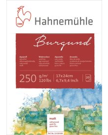 Hahnemühle Aquarellblock Burgund 17 x 24 cm matt