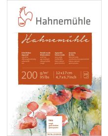 Hahnemühle Aquarellblock Echt-Bütten 12 x 17cm 200 g/m² rau