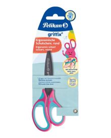 Pelikan Schulschere Griffix Rechtshänder in Blisterkarte LovelyPink 
