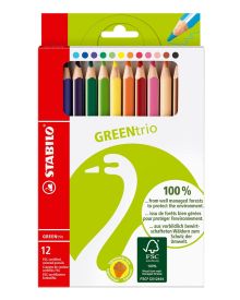STABILO Holzfarbstift GREENtrio Etui 12 Stk.