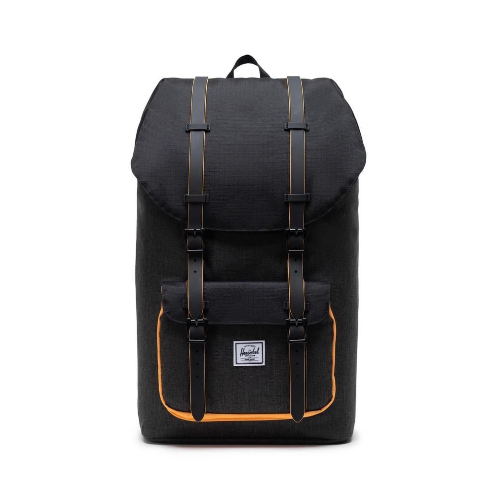 Herschel Rucksack Little America black crosshatch black blazing orange