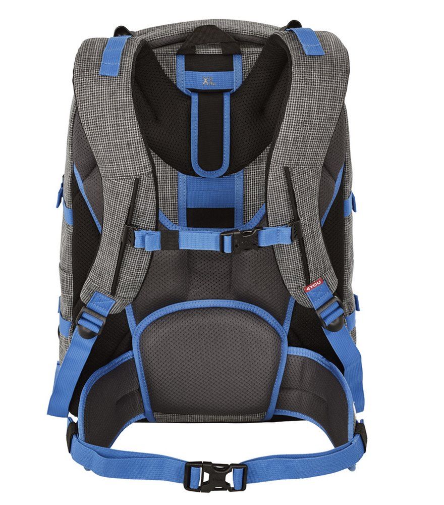 海外最新 4YOU Schulrucksack Jampac Pixels Grey キッズ・ファミリー