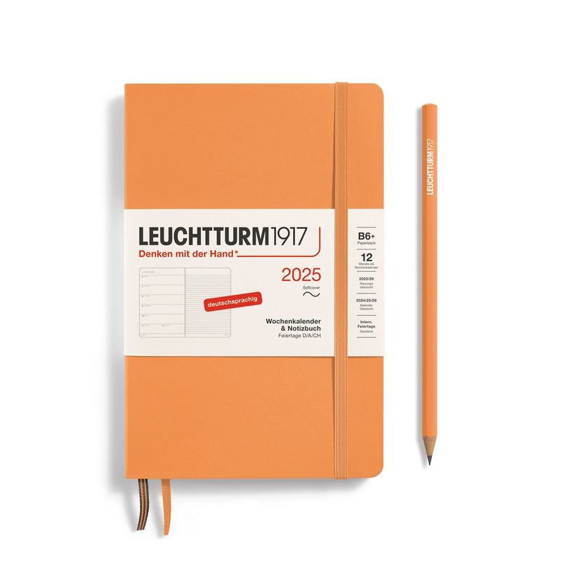Leuchtturm1917 Kalender & Notizbuch 1 Woche auf 1 Seite 2025 Paperback B6+ Softcover, liniert