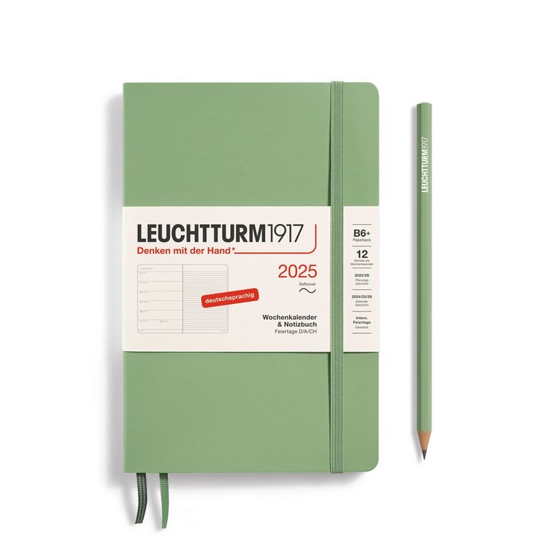 Leuchtturm1917 Kalender & Notizbuch 1 Woche auf 1 Seite 2025 Paperback B6+ Softcover, liniert