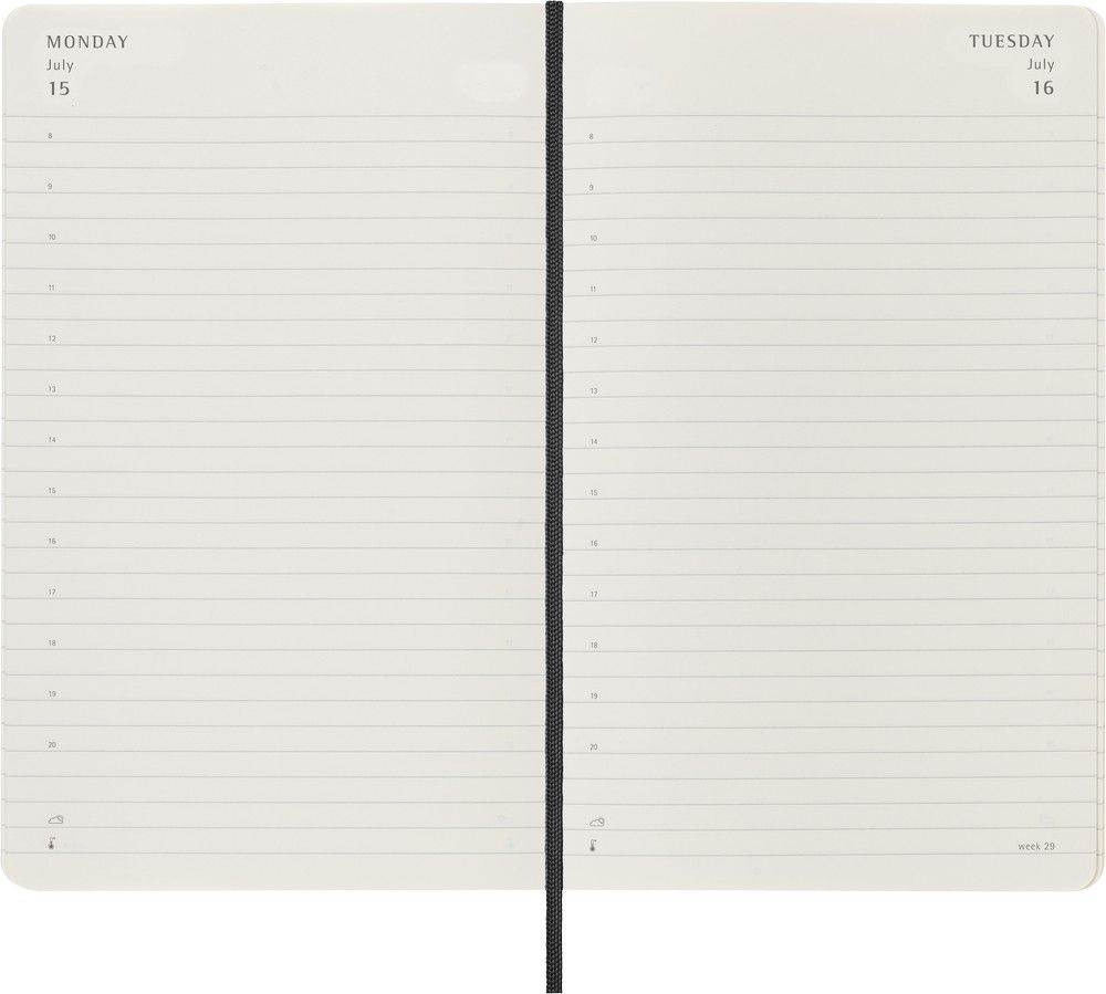 Moleskine Tageskalender 2025 Klassik 1 Tag auf 1 Seite Large Softcover