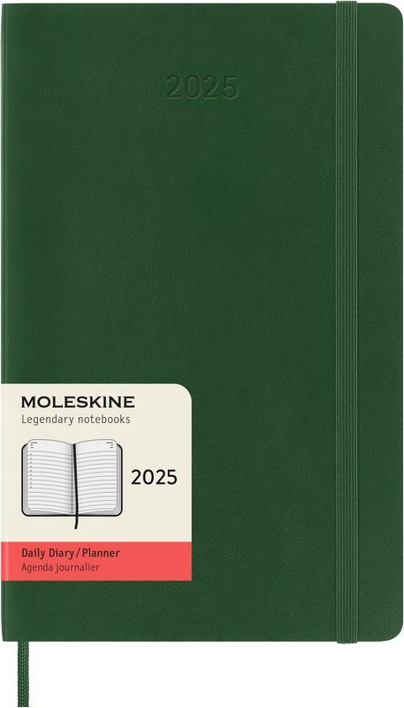 Moleskine Tageskalender 2025 Klassik 1 Tag auf 1 Seite Large Softcover
