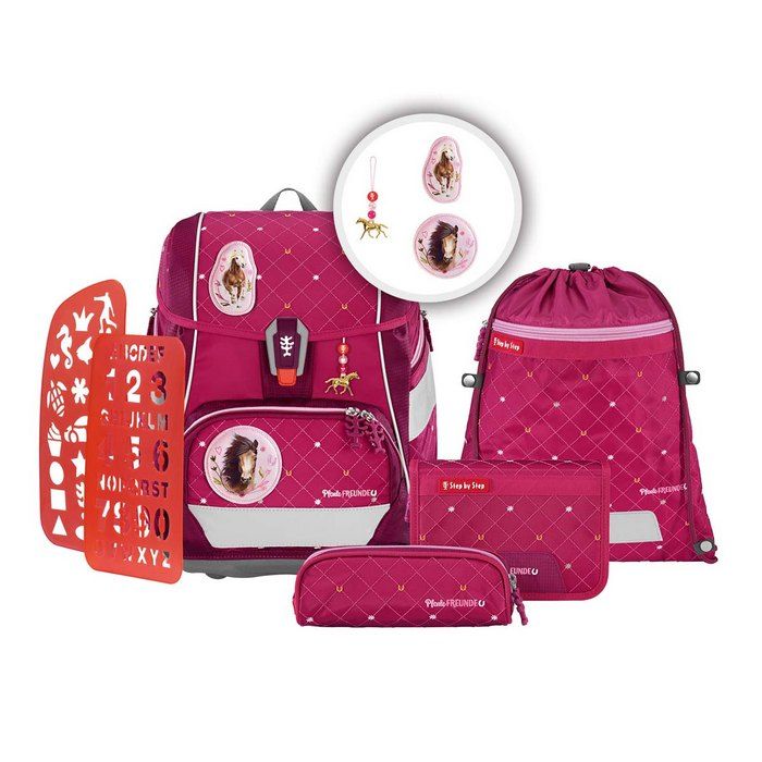 Step by Step Schulranzen-Set 2in1 Plus Spiegelburg Pferdefreunde Horse Love (6-teilig)