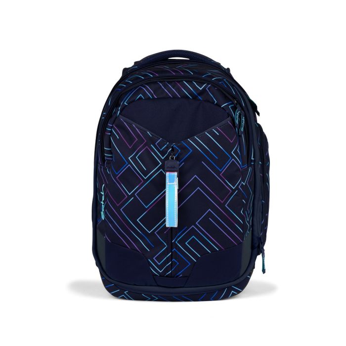 satch Schulrucksack match Purple Laser Frontansicht