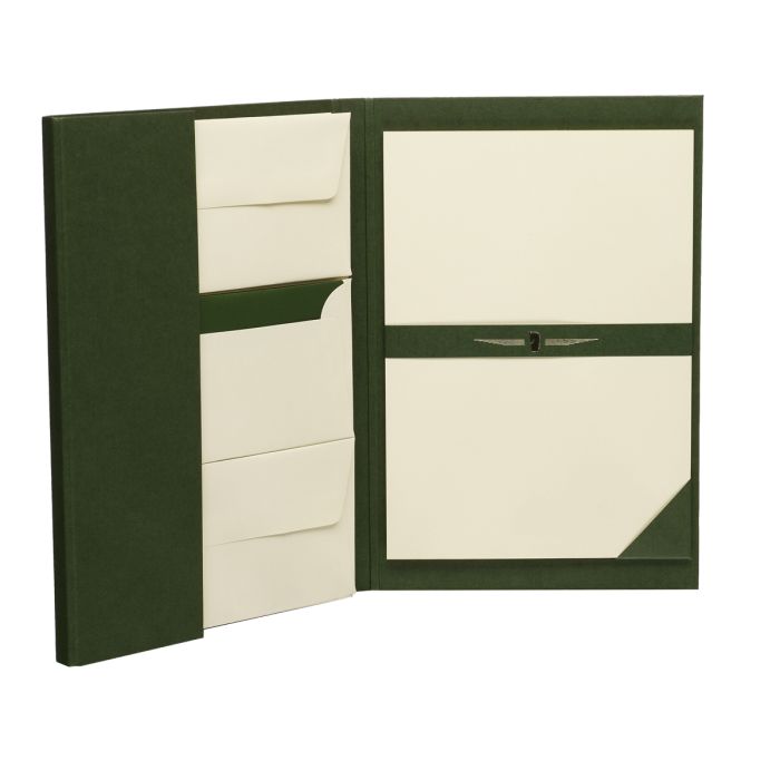 Rössler Papier Briefpapiermappe A4 Edles Schreiben Paper Royal,Grün 