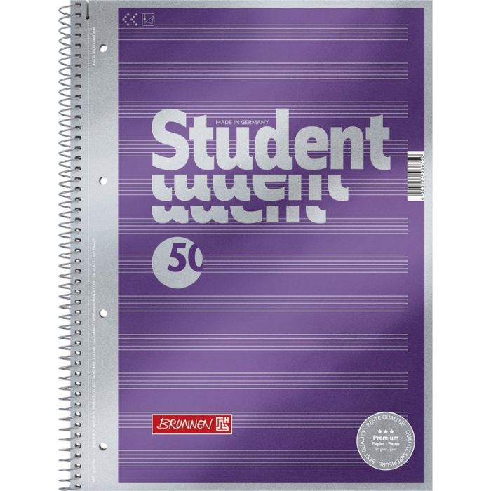 Brunnen Collegeblock Premium Student "Noten" A4 liniert 50 Blatt Brunnen Collegeblock Premium Student "Noten" A4 liniert 50 Blatt