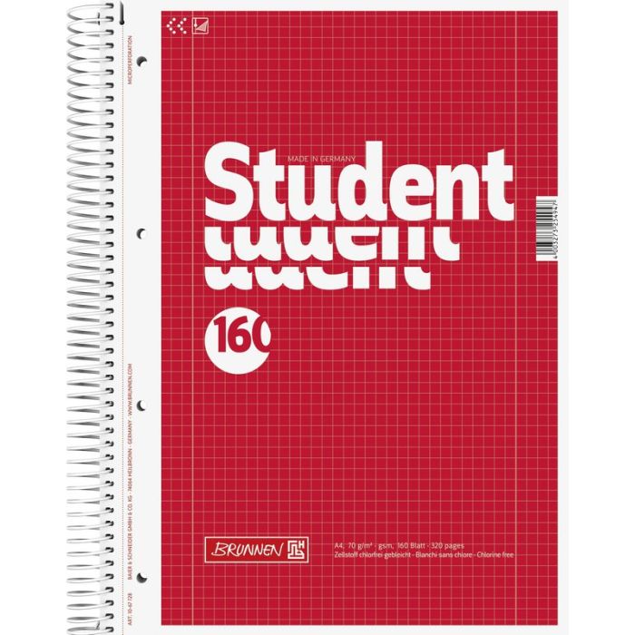 Brunnen Collegeblock Student A4 kariert 160 Blatt Brunnen Collegeblock Student A4 kariert 160 Blatt