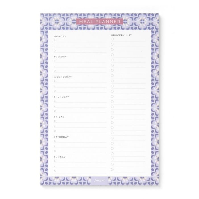 Filofax Notizblock Mediterranean Meal Planner Frontansicht