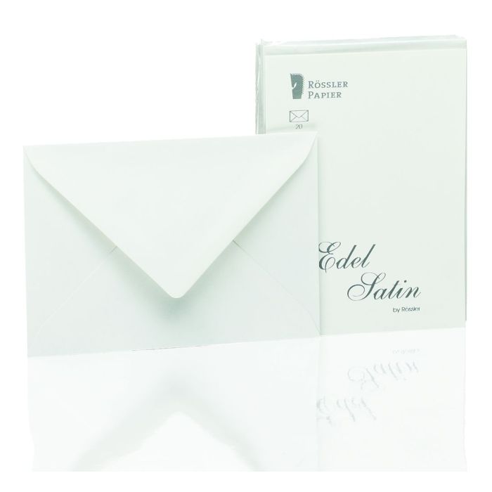 Rössler Papier Edel Satin Briefumschlagpack 20/C6, weiß Rössler Papier Edel Satin Briefumschlagpack 20/C6, weiß