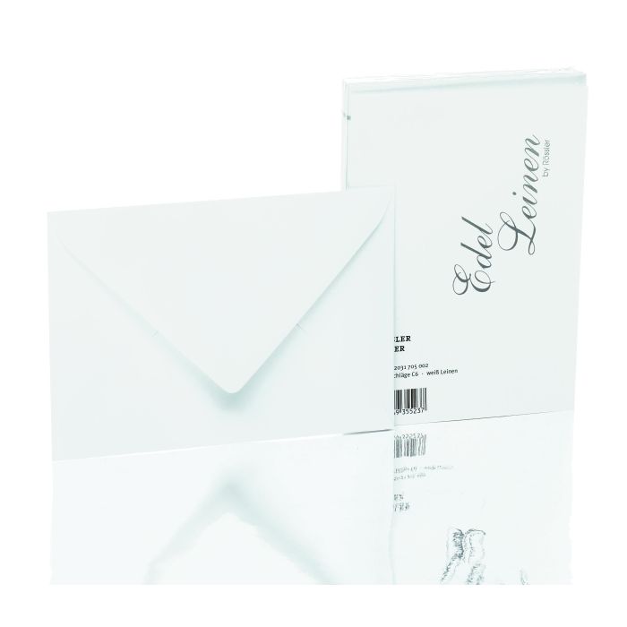 Rössler Papier Edelleinen Briefumschlagpack 20/C6, weiß Rössler Papier Edelleinen Briefumschlagpack 20/C6, weiß