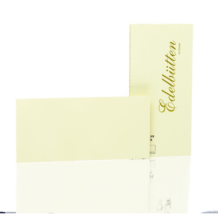 Rössler Papier Edelbütten Kartenpack 20/DIN Lang , ivory Rössler Papier Edelbütten Kartenpack 20/DIN Lang , ivory