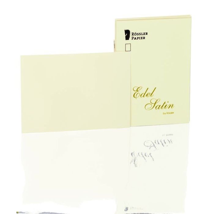Rössler Papier Edel Satin Kartenpack 20/DIN A6, ivory Rössler Papier Edel Satin Kartenpack 20/DIN A6, ivory