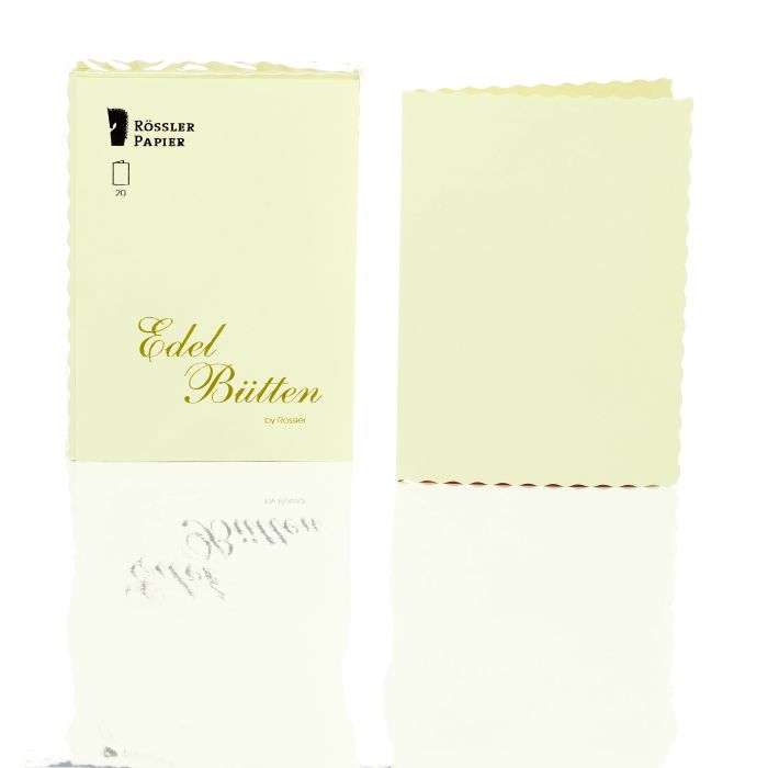 Rössler Papier Edelbütten Kartenpack 20/DIN A6 hd, ivory Rössler Papier Edelbütten Kartenpack 20/DIN A6 hd, ivory