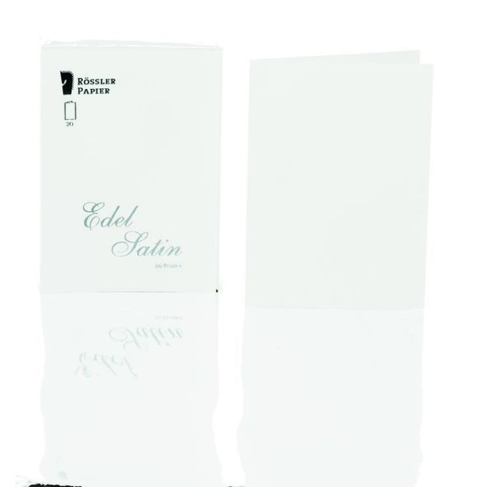 Rössler Papier Edel Satin Kartenpack 20/DIN A6 hd, weiß Rössler Papier Edel Satin Kartenpack 20/DIN A6 hd, weiß