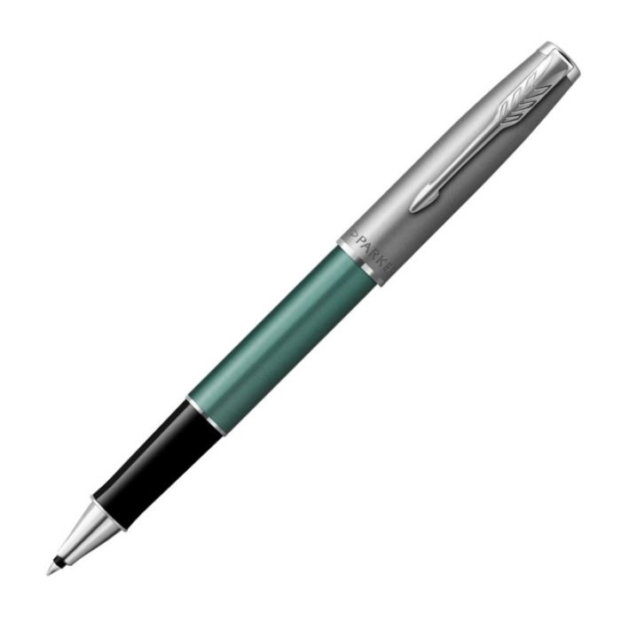 Parker Rollerball Sonnet Essentials Metal & Green C.C. Parker Rollerball Sonnet Essentials Metal & Green C.C.