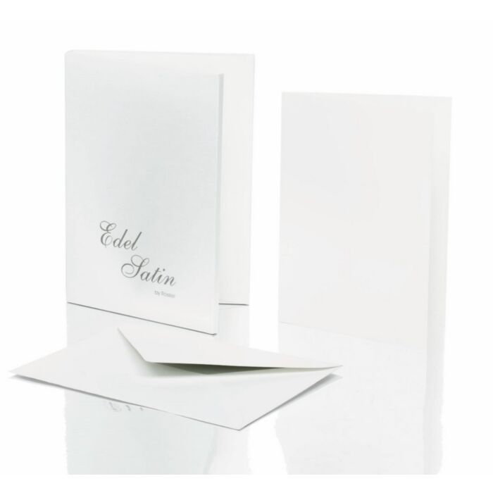 Rössler Papier Kartenmappe Edel Satin DIN A6 HD weiß Rössler Papier Kartenmappe Edel Satin DIN A6 HD weiß