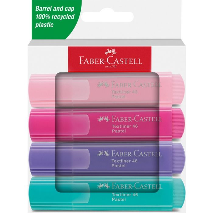 Faber-Castell Textmarker TL 46 Pastell 4er Etui Faber-Castell Textmarker TL 46 Pastell 4er Etui