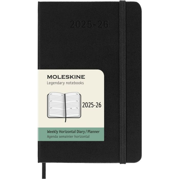 Moleskine 18 Monatskalender Wochenkalender 2026 Studienplaner 1W/2S horizontal Pocket Hardcover Moleskine 18 Monatskalender Wochenkalender 2026 Studienplaner 1W/2S horizontal Pocket Hardcover