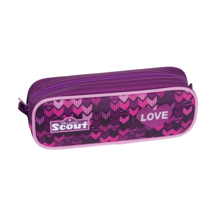 Scout Schulranzen Set Alpha Premium Glitter Heart Schlamperrolle
