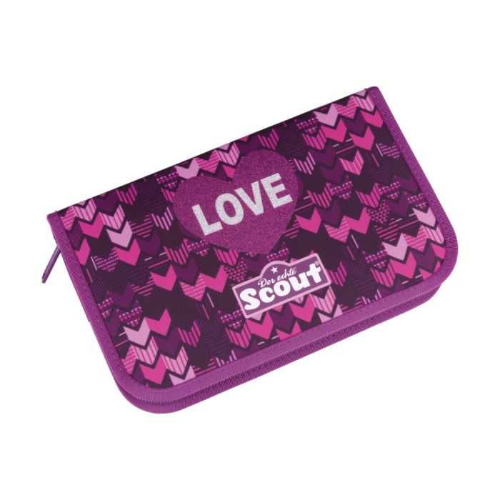Scout Schulranzen Set Alpha Premium Glitter Heart Federmäppchen