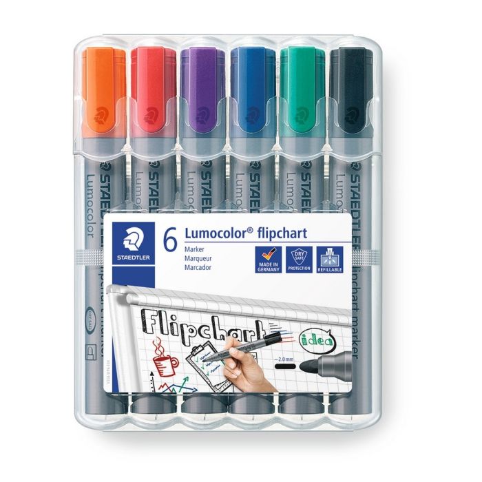 STAEDTLER Flipchartmarker Lumocolor 356 Rundspitze 6 Stk. STAEDTLER Flipchartmarker Lumocolor 356 Rundspitze 6 Stk.