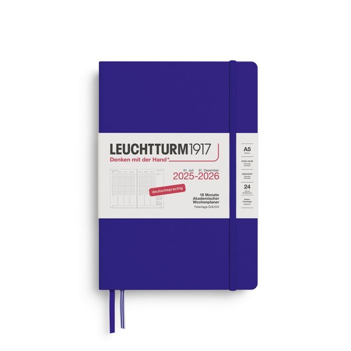 Leuchtturm1917 18 Monatskalender akademischer Wochenplaner 2026 Medium A5 Hardcover Leuchtturm1917 18 Monatskalender akademischer Wochenplaner 2026 Medium A5 Hardcover