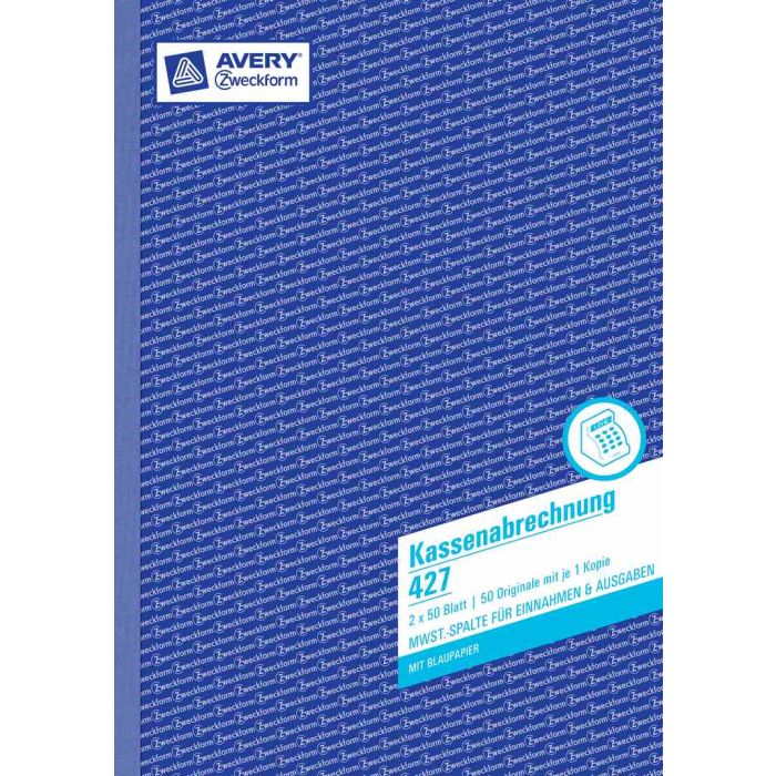 Avery Zweckform Kassenabrechnung A4 2x50Blatt Avery Zweckform Kassenabrechnung A4 2x50Blatt