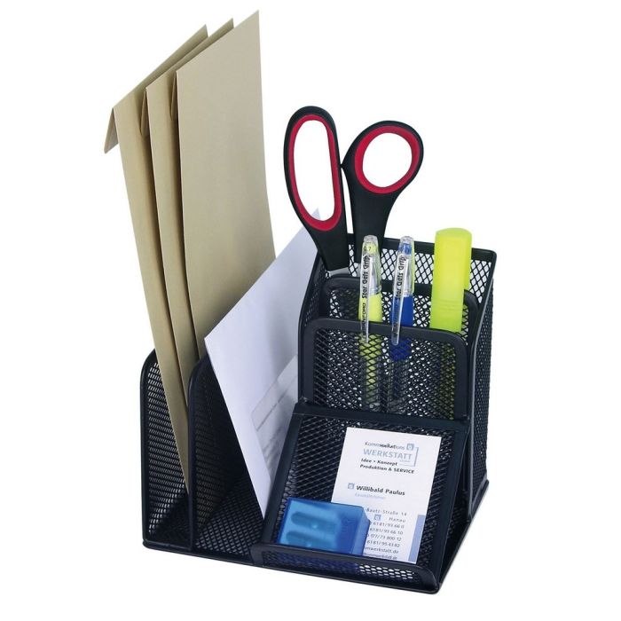 WEDO Butler Office mit 4 Fächern und Schrägablage schwarz WEDO Butler Office mit 4 Fächern und Schrägablage schwarz