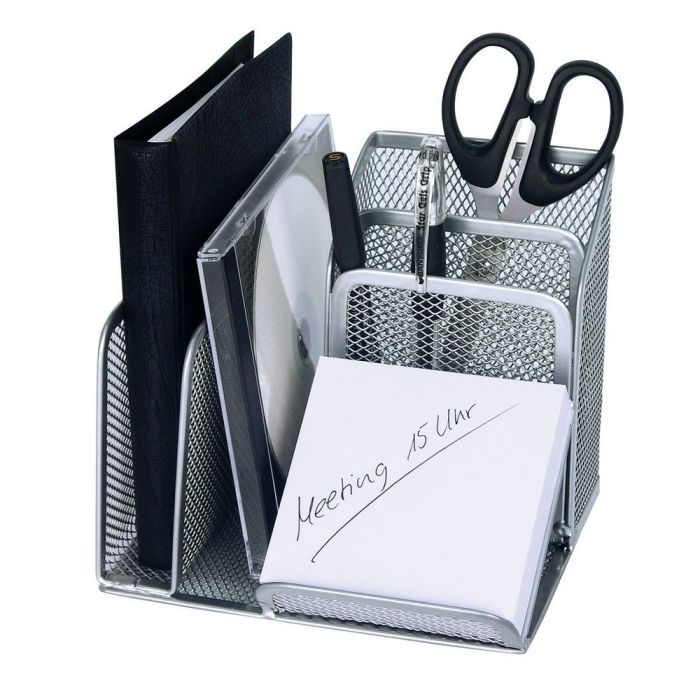 WEDO Butler Office mit 4 Fächern und Schrägablage silber WEDO Butler Office mit 4 Fächern und Schrägablage silber