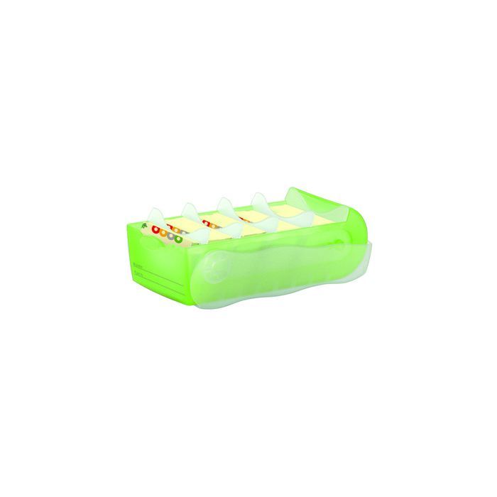 HAN Karteikasten CROCO, für: DIN A8, max. 500 Karten, 9,7 x 6,7 x 19,1 cm (B x H x T), 5 Stützplatten, Polypropylen, grün-transluzent HAN Karteikasten CROCO, für: DIN A8, max. 500 Karten, 9,7 x 6,7 x 19,1 cm (B x H x T), 5 Stützplatten, Polypropylen, grün-transluzent